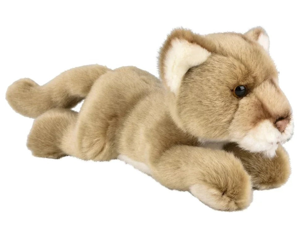 9.5" Heirloom Laying Mountain Lion Plush - Plushie Depot