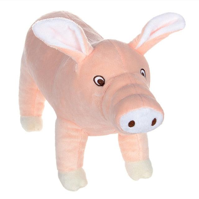 Cute Stuffed Piggy, perferct for Pig Lovers and Doggies Pink one size - Plushie Depot