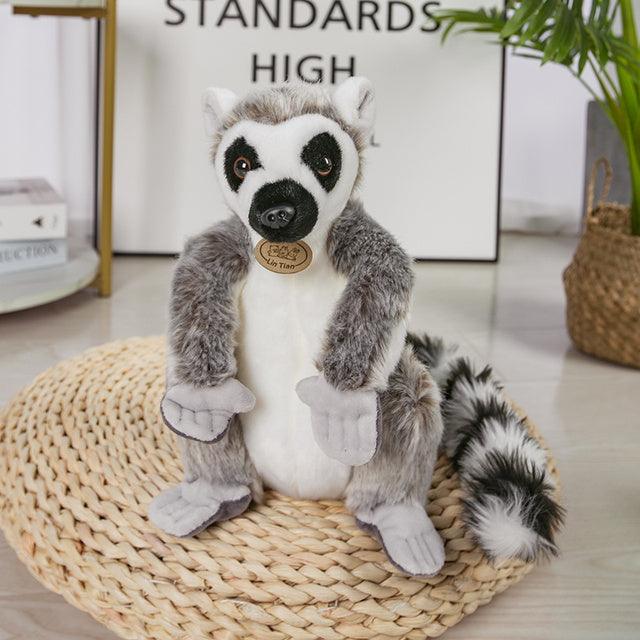 Cute Realistic Lemur Plush Toys Gray Stuffed Animals - Plushie Depot