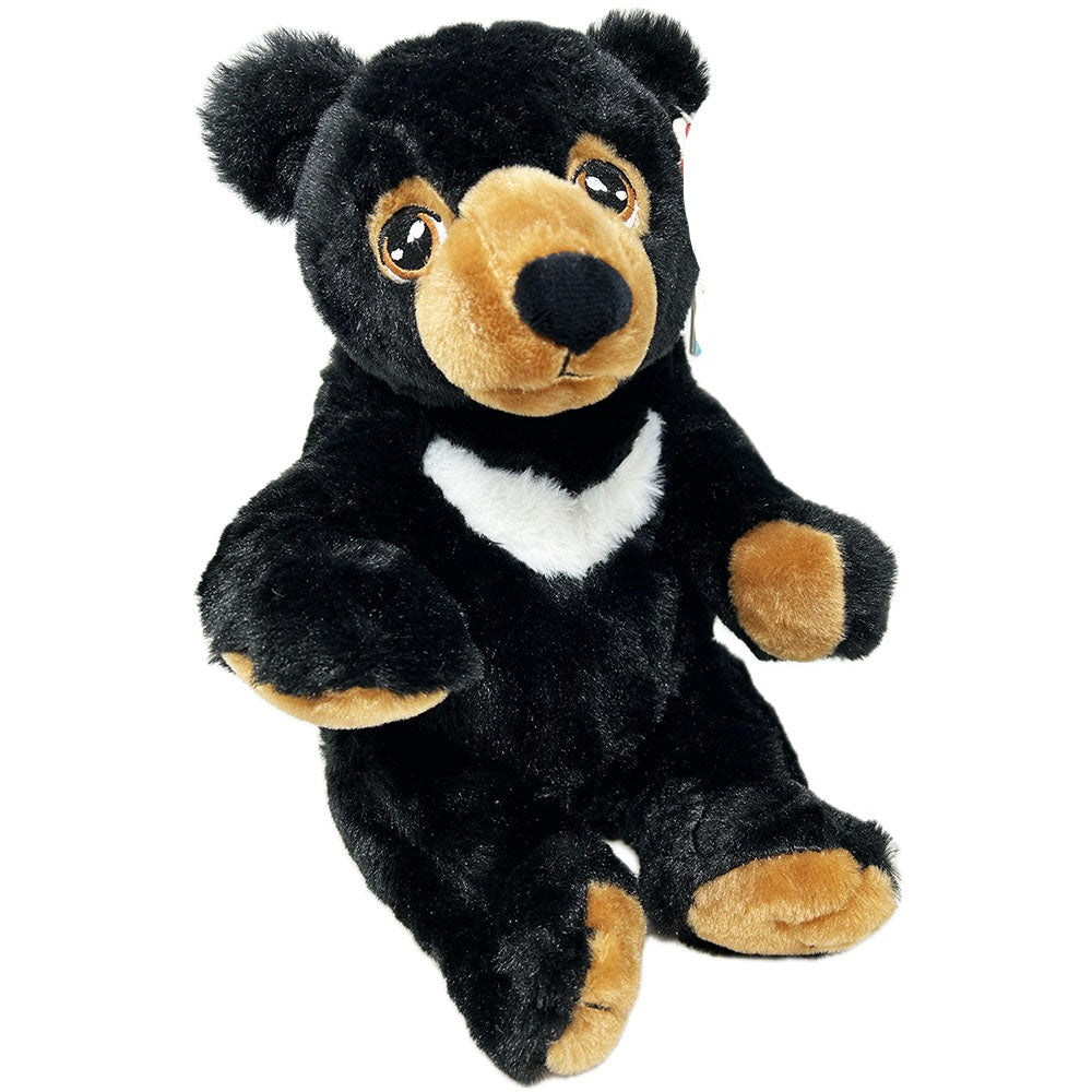 Get cozy and cuddly with our 25cm Black Bear Eco Soft Toy! Made from environmentally friendly materials, this adorable bear is perfect for hugging and snuggling. Bring a touch of nature to your playtime and help the environment at the same time!