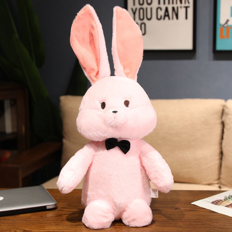 Cute Bowtie Bunny Rabbit Plushie Stuffed Animals - Plushie Depot