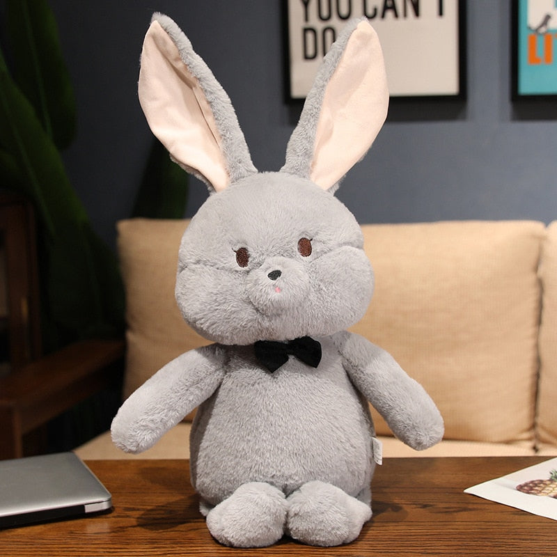 Cute Bowtie Bunny Rabbit Plushie Stuffed Animals - Plushie Depot