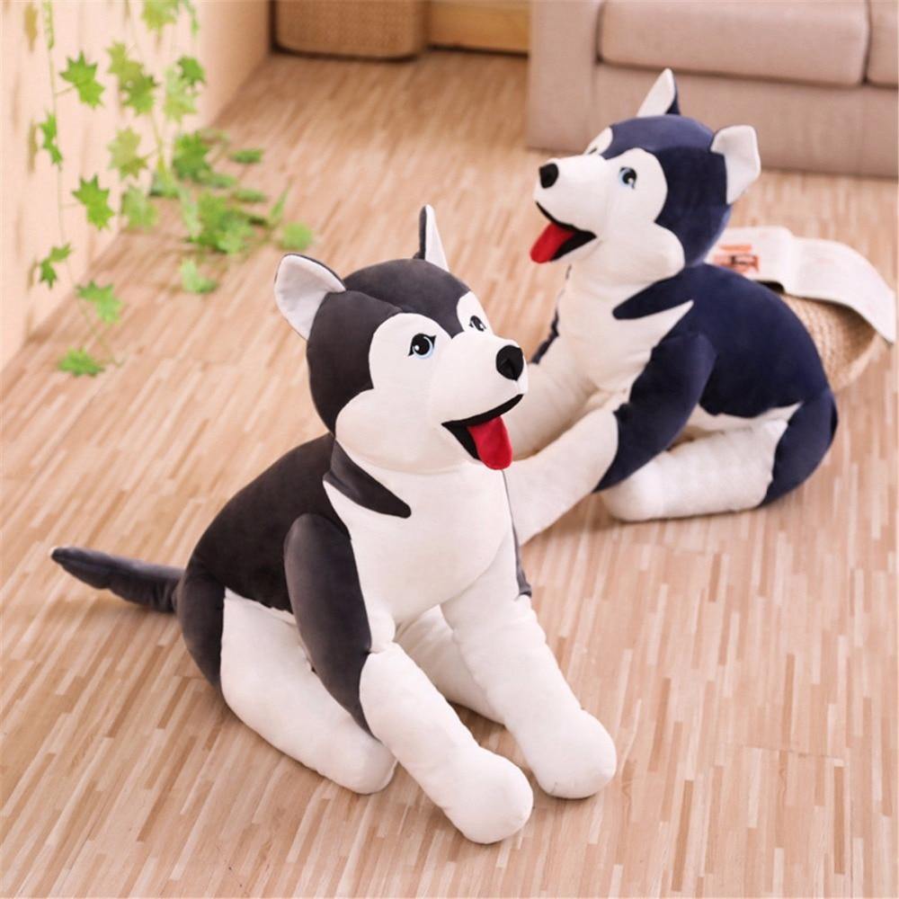 23" 35" / - 60/90cm giant Cartoon Sitting Plush Stuffed Dog Big Toy Husky Stuffed Animals - Plushie Depot