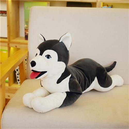 23" 35" / - 60/90cm giant Cartoon Sitting Plush Stuffed Dog Big Toy Husky Blue Stuffed Animals - Plushie Depot