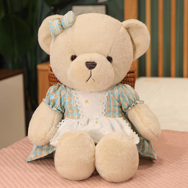 Cute Sitting Teddy Bear Plush Toys white Stuffed Toys - Plushie Depot