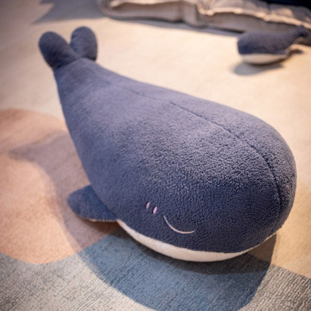 Adorable Fluffy Blue Whale Squishy Plushie - The Perfect Gift for Whale Lovers